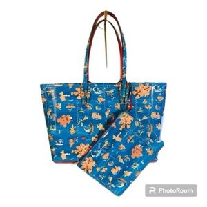 NWT CHRISTIAN LOUBOUTIN Patent Calfskin Small Greekaba Cabata Tote